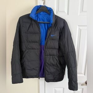 Nike Men's Black Reversible Puffer Jacket, size medium